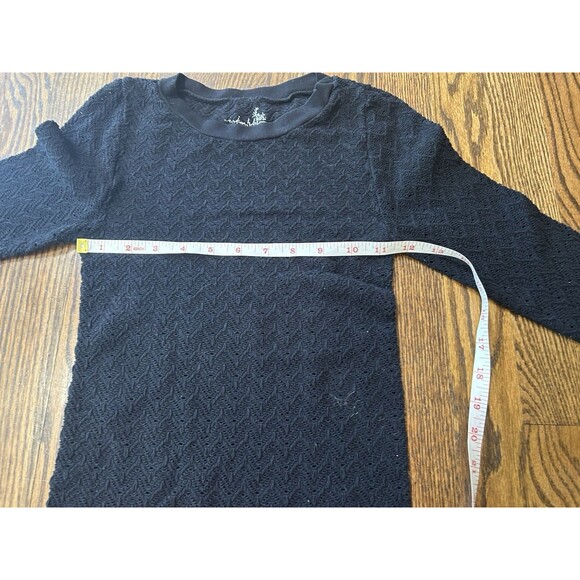 Intimately Free People Long Sleeve Mesh Ribbed Shirt Black Size XS/S‎ - Picture 5 of 5